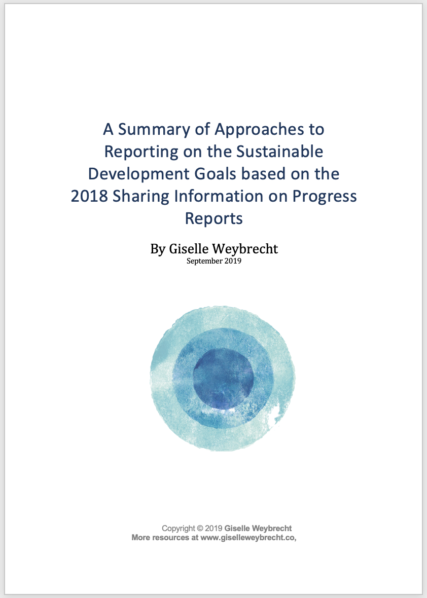 A Summary of Approaches to Reporting on the Sustainable Development Goals based on the 2018 Sharing Information on Progress Reports